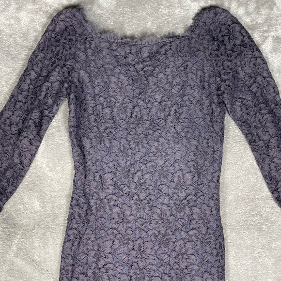 Diane VonFurstenberg Womens 4 Zarita Quarter Sleeve Lace Romantic Feminine Mini - Picture 5 of 11